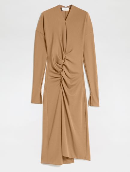 Gathered jersey dress