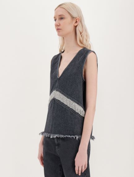 Denim vest top