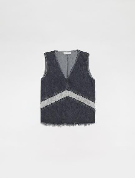 Denim vest top