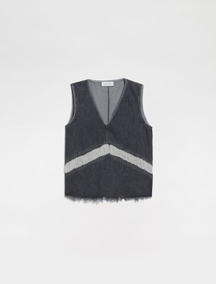 Denim vest top