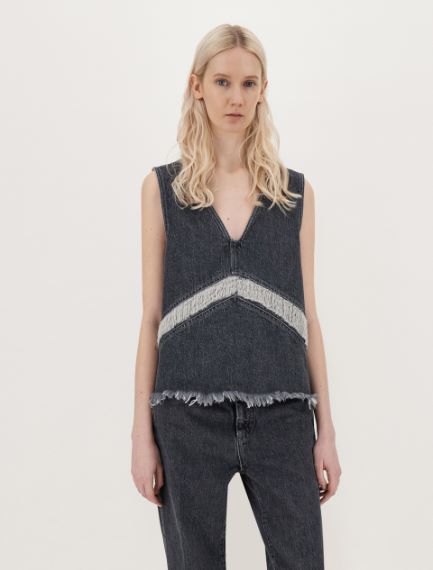 Denim vest top
