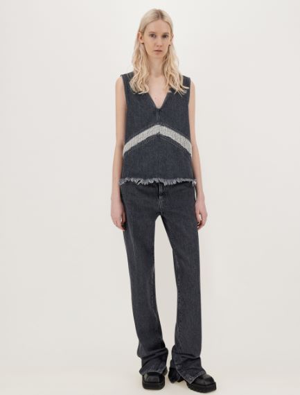 Denim vest top