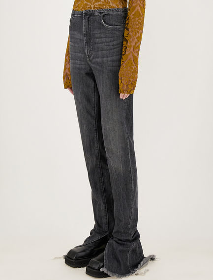 5-pocket worn denim trousers
