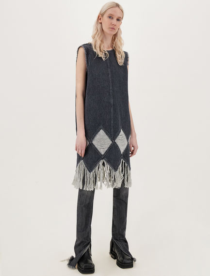 5-pocket worn denim trousers