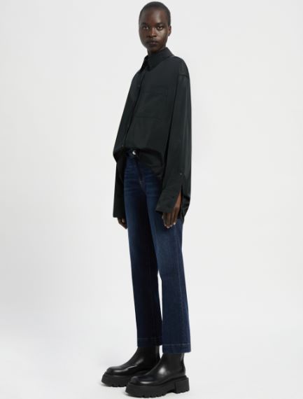5-pocket mini-flare cropped trousers
