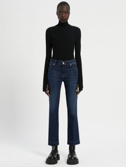 5-pocket mini-flare cropped trousers