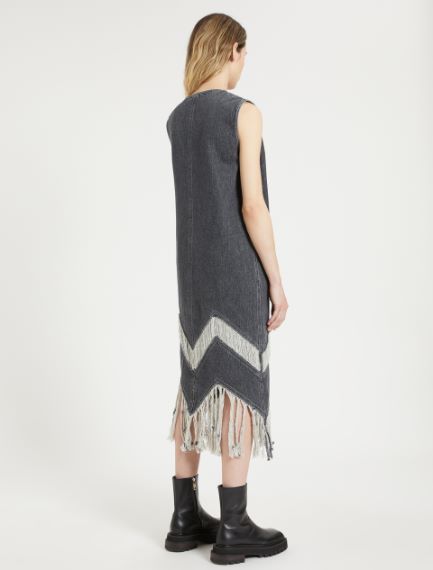 Fringed sleeveless dress