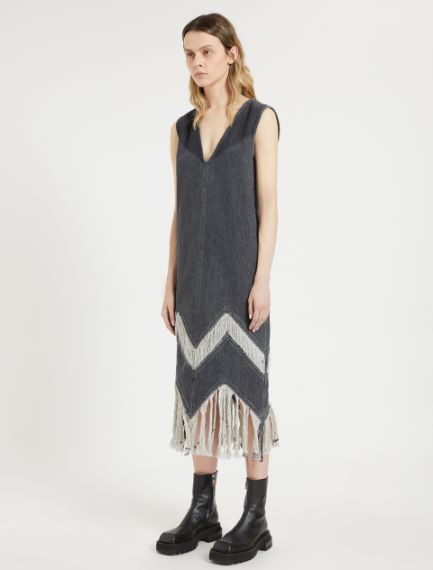 Fringed sleeveless dress