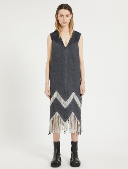 Fringed sleeveless dress