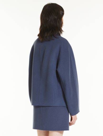 Cocoon-fit wool pea coat