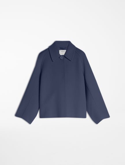 Cocoon-fit wool pea coat
