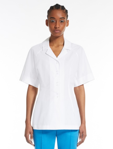 Camicia sfiancata in popeline