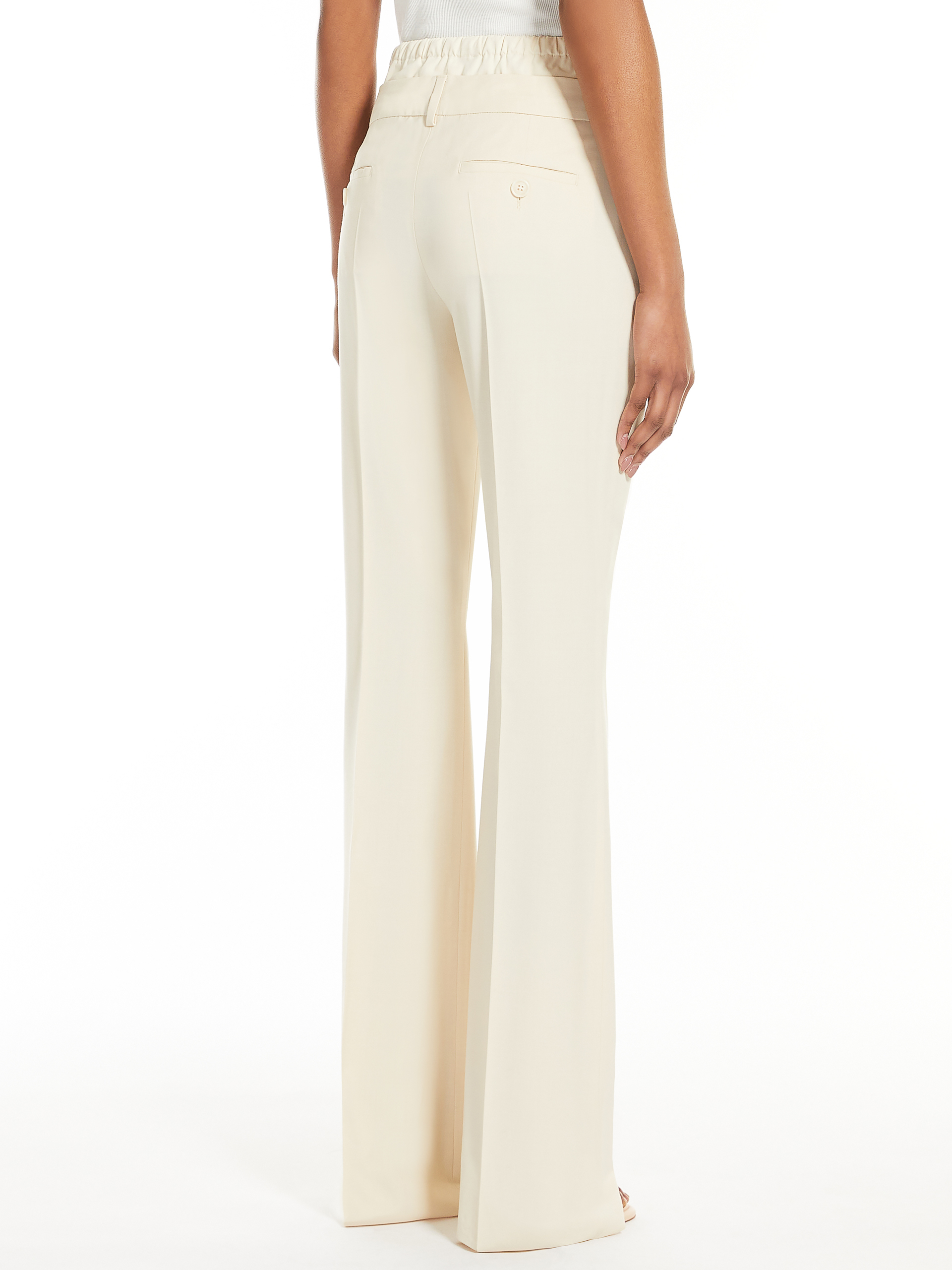 Double-waisted flared trousers, nudo - Sportmax Double-waisted flared trousers, nudo - Sportmax