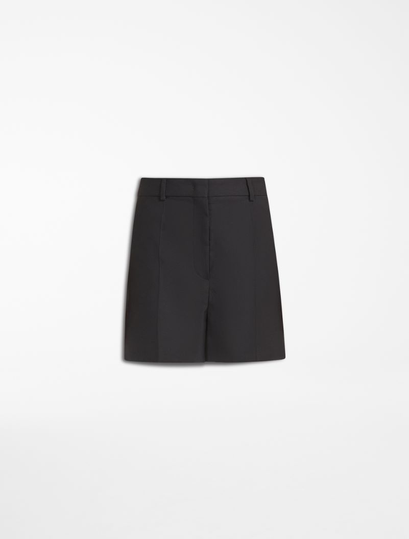 Bermuda in panama di cotone/viscosa, nero - Sportmax