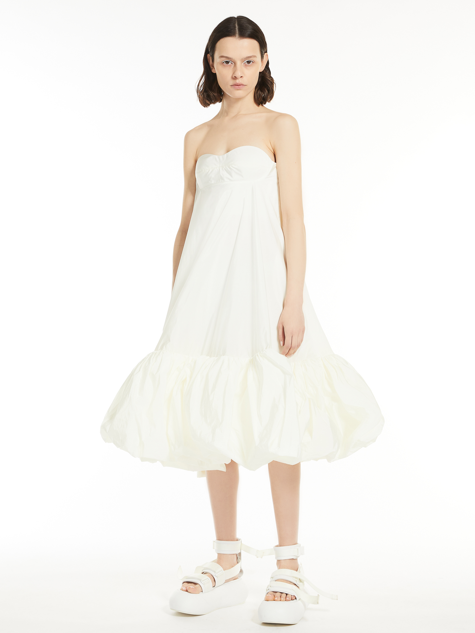 Iridescent taffeta dress, milk - Sportmax