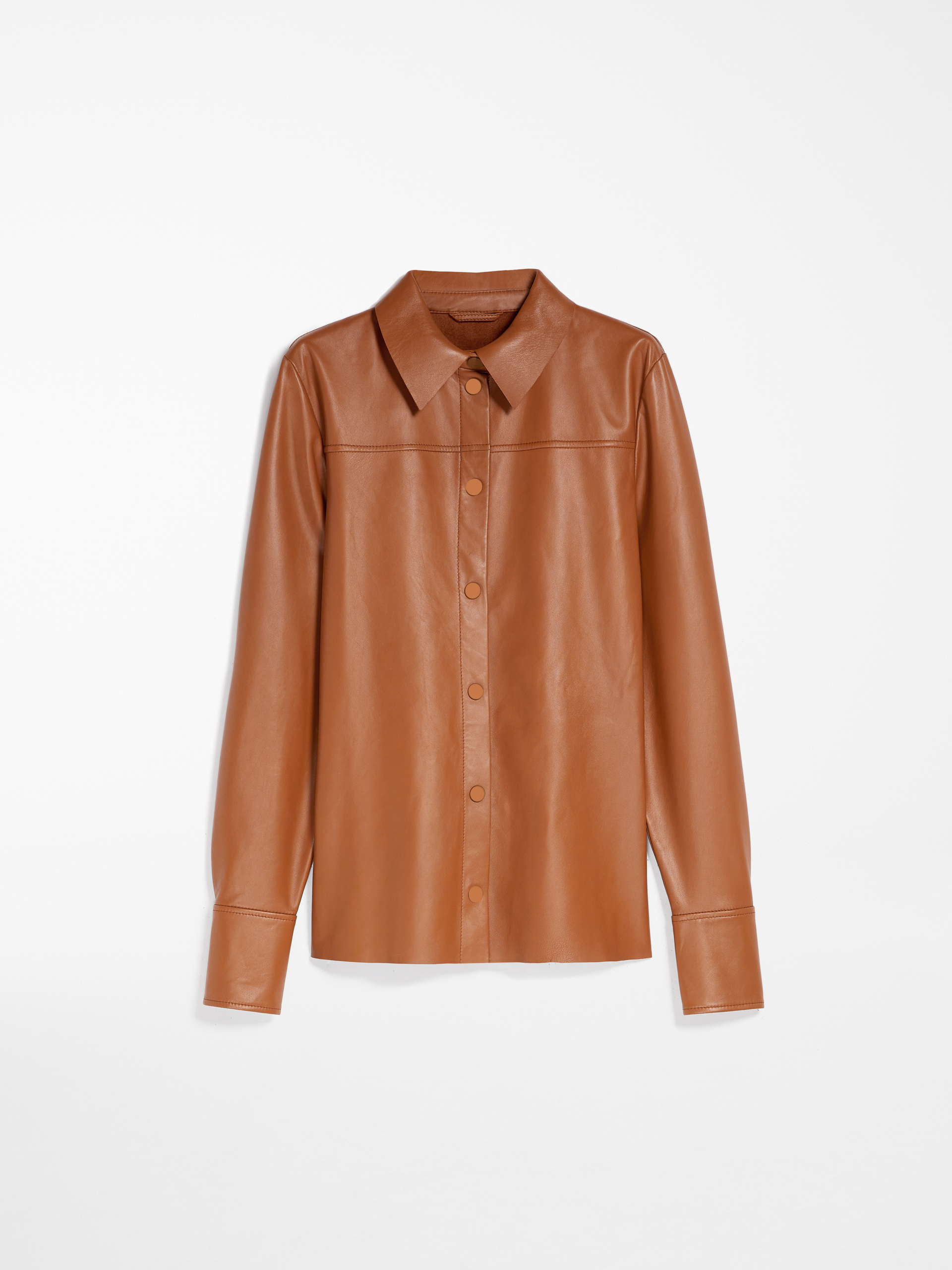 Nappa leather shirt, tobacco - Sportmax
