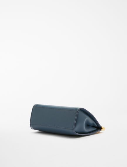 Borsa a tracolla in pelle lucida
