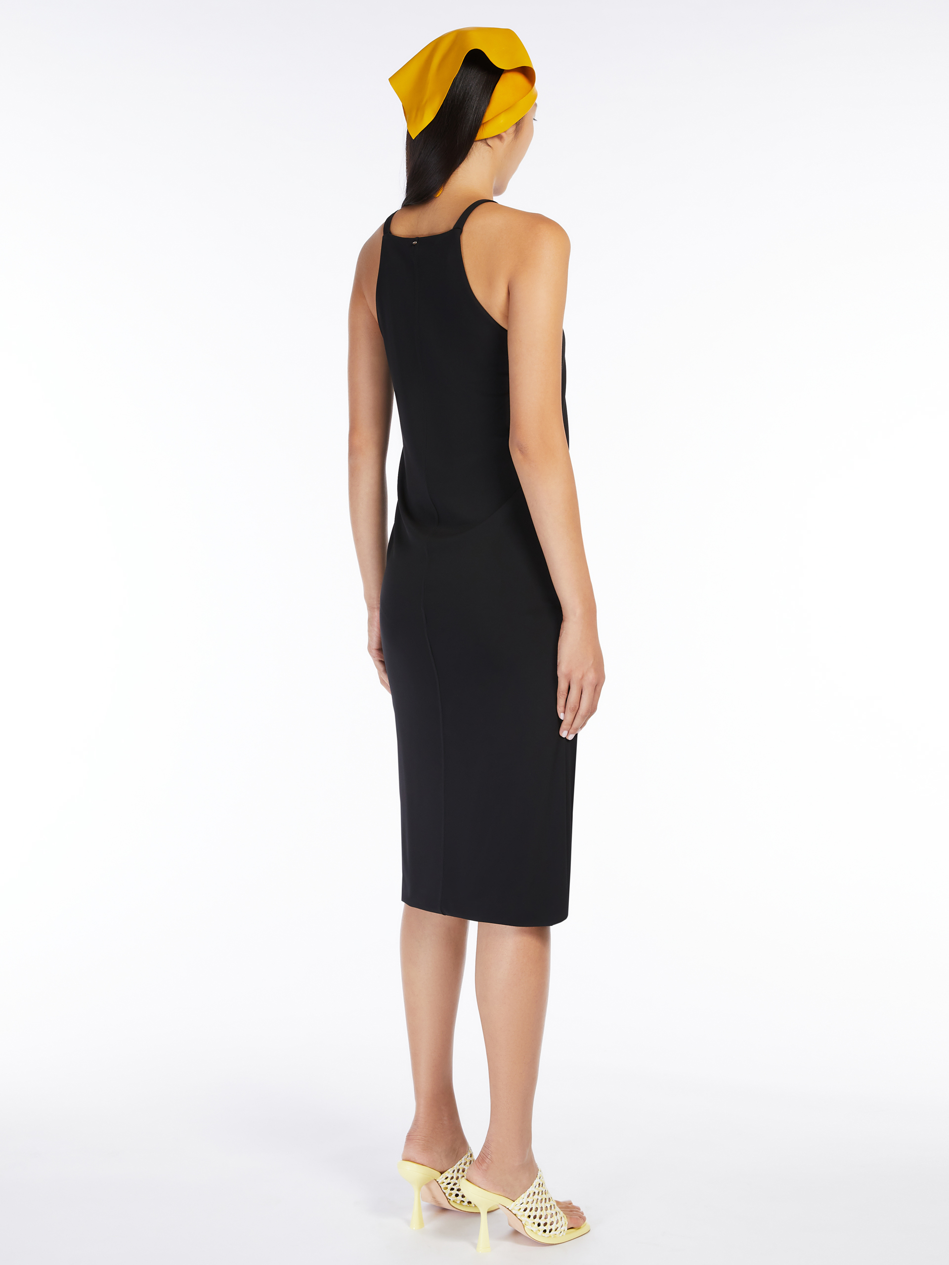Draped jersey dress, black - Sportmax