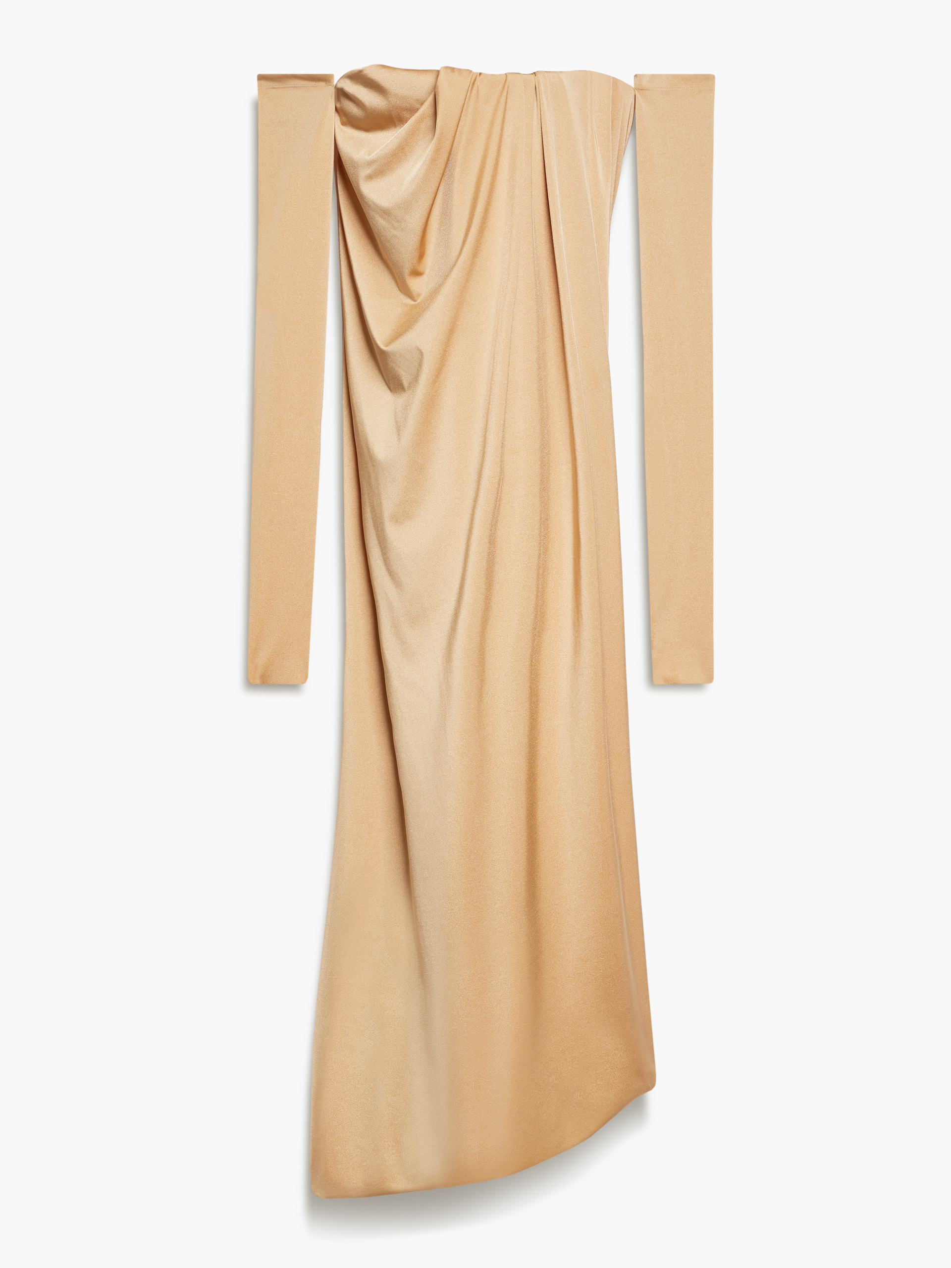 Shiny jersey dress, nudo - Sportmax