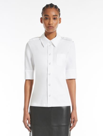 Camicia in jersey con manica corta