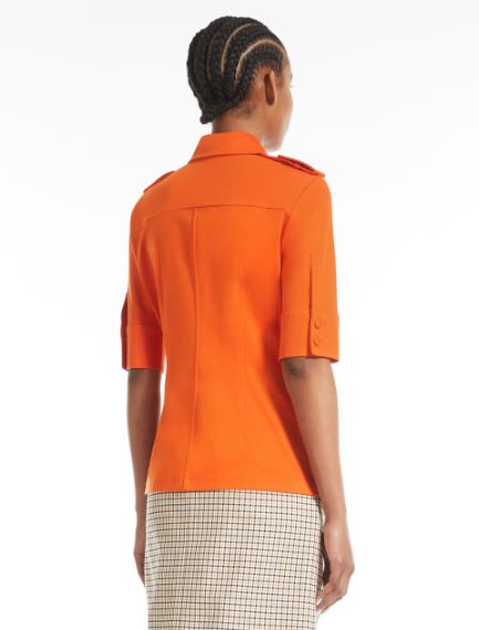 Camicia in jersey con manica corta