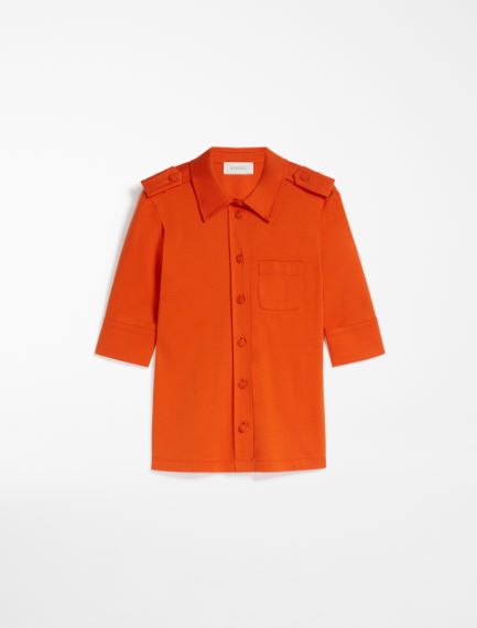 Camicia in jersey con manica corta