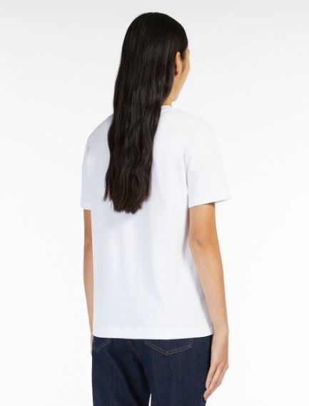 Embroidery and sequin-embellished T-shirt