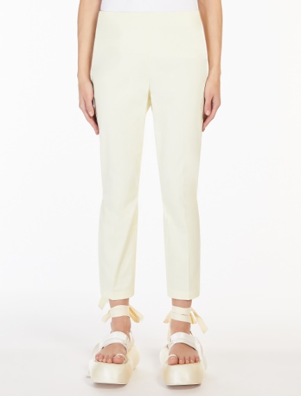 Pantalone mini flare con nastri