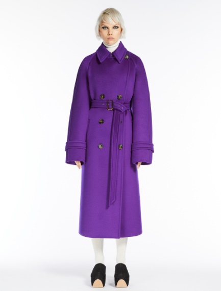 Oversized pure-wool coat