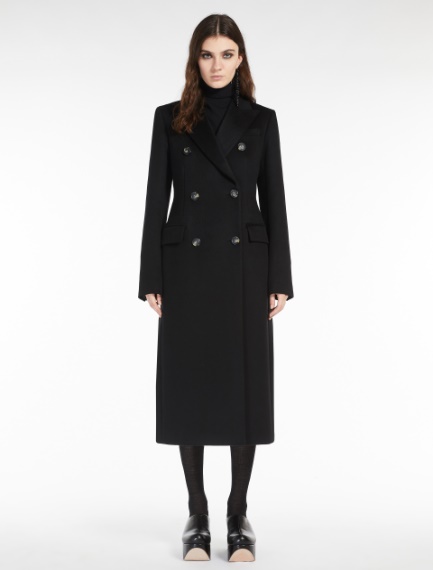 Fitted pure-wool coat