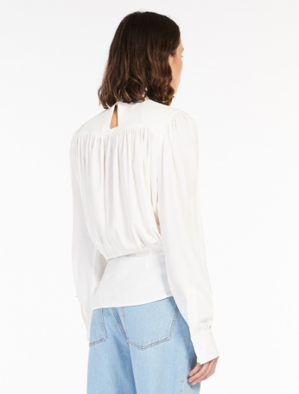 Blusa in crêpe de Chine
