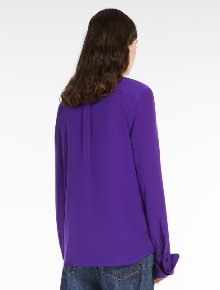 Silk shirt with high cuffs