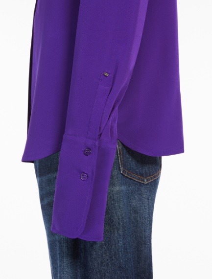 Silk shirt with high cuffs
