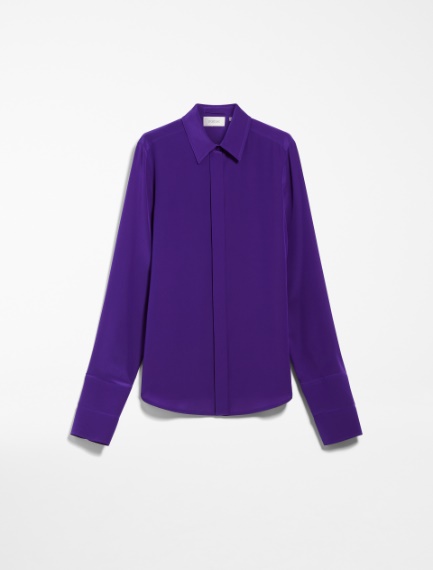 Silk shirt with high cuffs