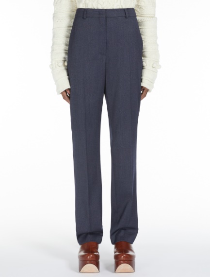 Pantalone slim in lana stretch