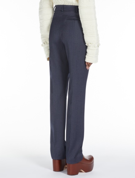 Pantalone slim in lana stretch