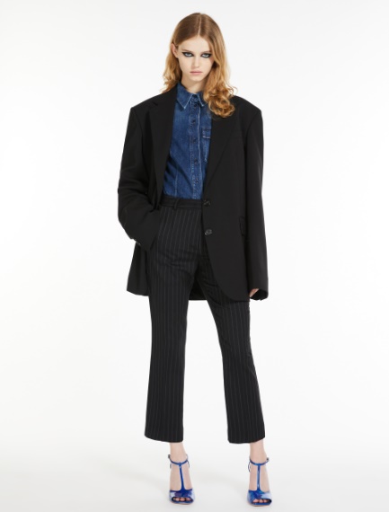Trumpet flared cropped trousers