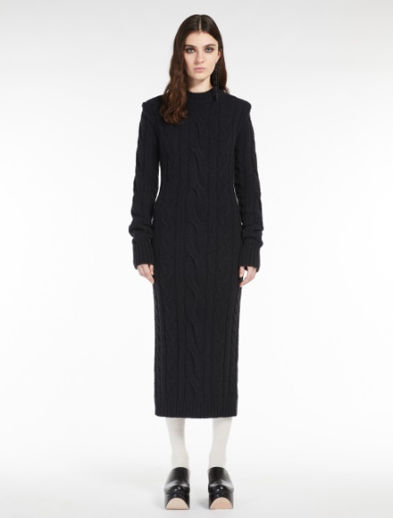 Alpaca-blend tricot dress