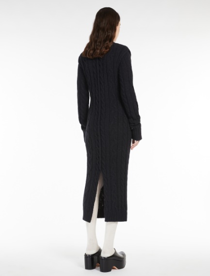 Alpaca-blend tricot dress