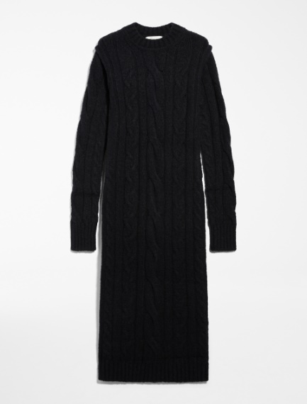 Alpaca-blend tricot dress
