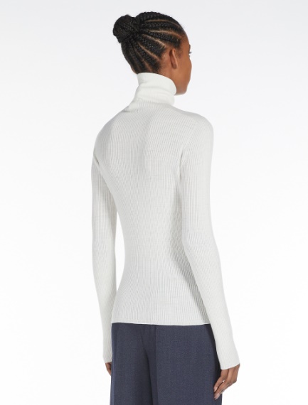 Mock polo neck jumper with contrasting stripes