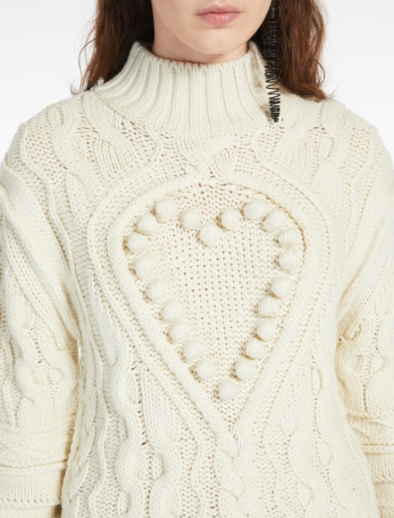 Wool jumper with heart