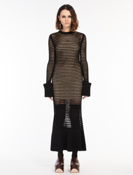 Knitted flounce dress
