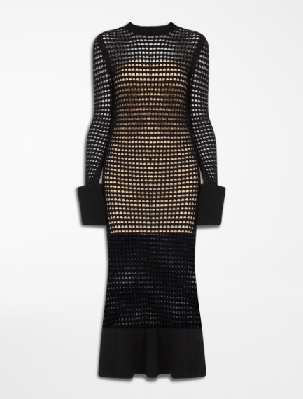 Knitted flounce dress