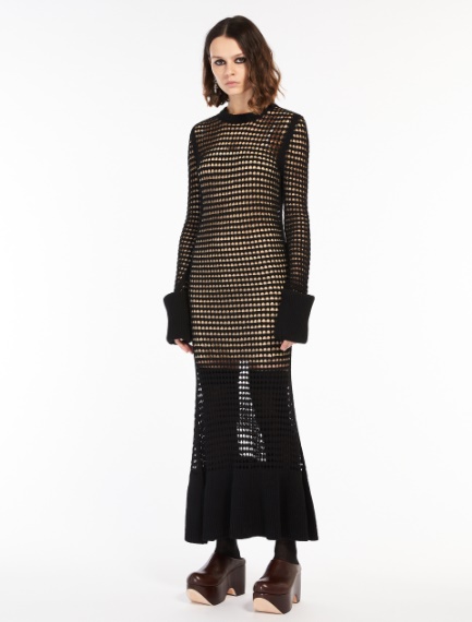 Knitted flounce dress
