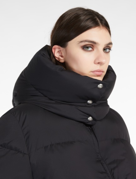 Oversized down jacket with detachable hood