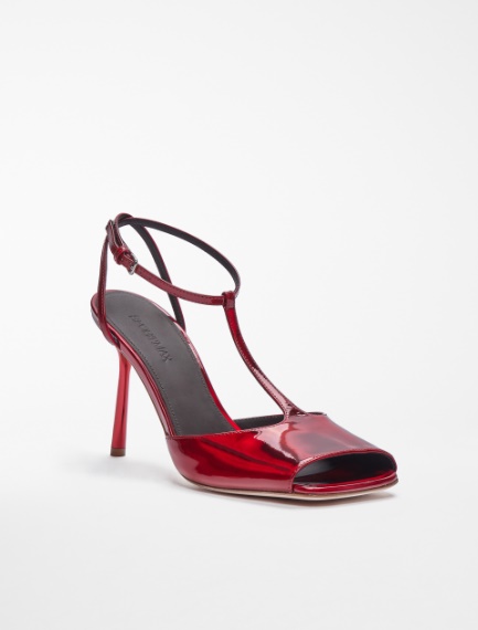 Sandalo T-strap in vernice
