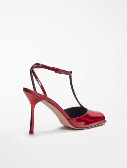 Sandalo T-strap in vernice