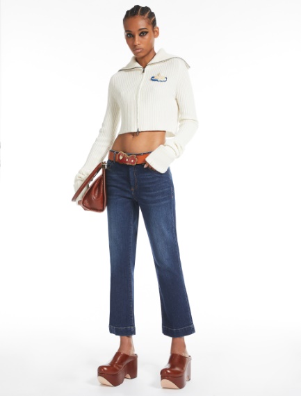 Denim mini flare perfect fit