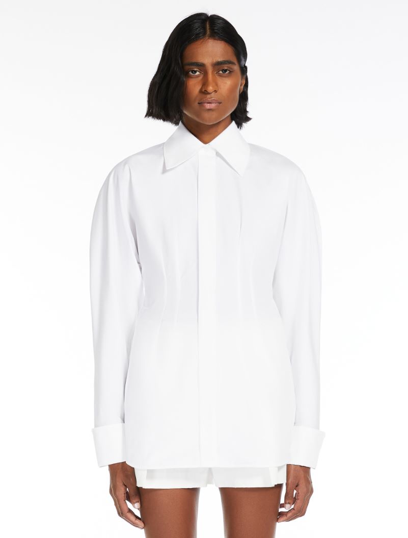 Slim-fit long-sleeved shirt - White - Sportmax Slim-fit long-sleeved shirt - White - Sportmax